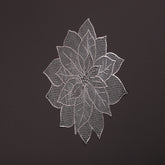 Set of 6 Silver Floral Cutwork Placemat